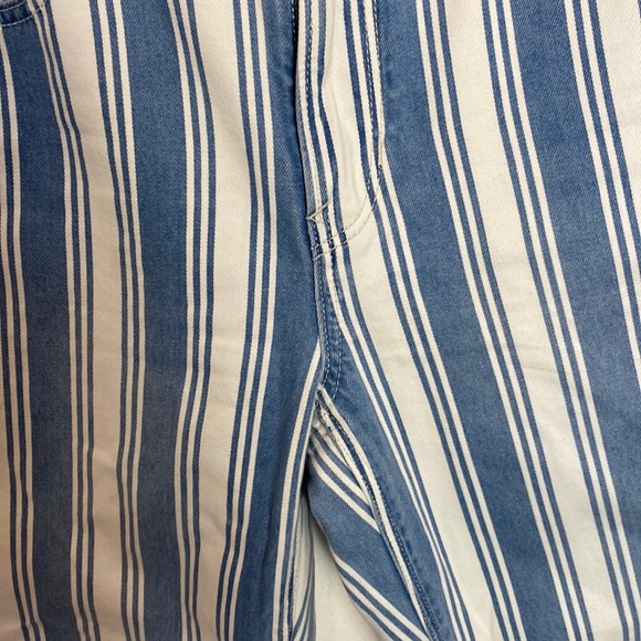 American eagle white and blue pinstripe mom jeans - Picture 4 of 13
